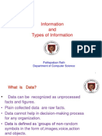 Information and Types of Information: Patitapaban Rath Department of Computer Science