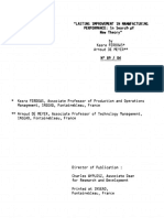 Lasting Improvements in Manufacturing Performance, in Search of A New Theory