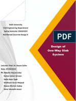 Design of One-Way Slab System