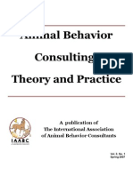 Animal Behavior Consulting: Theory and Practice: Spring 2007