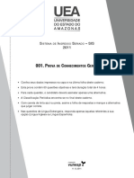 UEA-SIS 2011 - Conhecimentos Gerais - Prova PDF