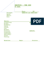 Character Sheet Template