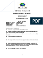 Individual Assignment: Technology Park Malaysia BM028-3-M-ENT Entrepreneurship