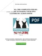 Dressmaking The Complete Step by Step Guide To Making Your Own Clothes by Alison Smith PDF