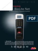 Biolite Net: Ip Based Outdoor Fingerprint Terminal