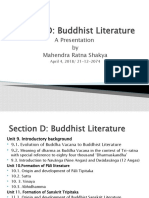 Section D: Buddhist Literature: A Presentation by Mahendra Ratna Shakya