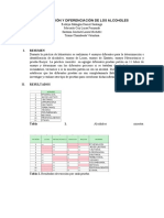 Identificación y Diferenciación de Alcoholes