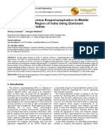 Estimation of Reference Evapotranspiration in Middle South Saurashtra Region of India Using Dominant Meteorological Variables