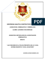 Ensayo Funciones de La Policia Preventiva Del DF en El Nuevo SPA PDF