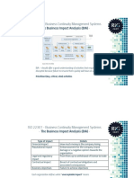 ISO 22301 - Business Continuity Management Systems - The Business Impact Analysis (BIA)