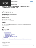 Contenidos: Sentencia de Constitucionalidad Nº 083/95 de Corte Constitucional, March 01, 1995