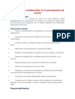 Lograr Metas Establecidas en El Presupuesto de Ventas