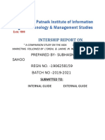 Intership Report On