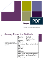 Techniques & Methods in Sensory Evaluation