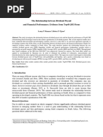 The Relationship Between Dividend Payout and Financial Performance: Evidence From Top40 JSE Firms