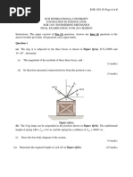 (A) The Ring A Is Subjected To The Three Forces As Shown in Figure Q1 (A) - If F