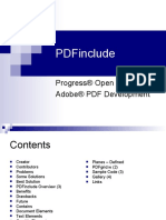 Pdfinclude: Progress® Open Source Adobe® PDF Development