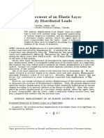 Surface Displacement of An Elastic Layer Under Uniformly Distributed Loads