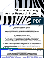 Grade 3 Home Learning Animal Research Project