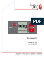 Error Message List: Lambdatronic 3200