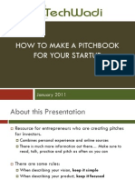 TechWadi: How To Make A Pitchbook For Your Startup