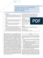 A Systematic Scoping Review of Psychological Therapies For Psychosis Within Acute Psychiatric In-Patient Settings.