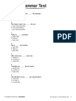 © Cambridge University Press Photocopiable: Four Corners 3 Unit 5 Grammar Test