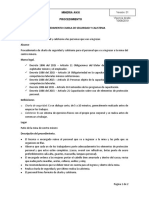 Procedimiento de Charla de Seguridad y Calistenia