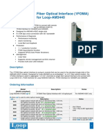 Fiber Optical Interface (1FOMA) For Loop-AM3440: Features