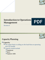 Introduction To Operations Management: Session 6