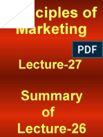 Principles of Marketing: Lecture-27