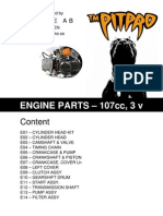 PITPRO 107cc 3 Valve Parts List