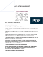 Front Office Assignment: The: Checkout Procedure