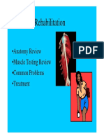 Shoulder Rehabilitation: - Anatomy Review - Muscle Testing Review - Common Problems - Treatment