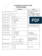 Design Formulas For Full Wave Ei Core Transformer - New