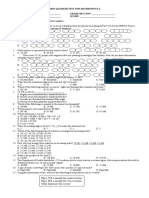 First Quarter Test For Mathematics 4