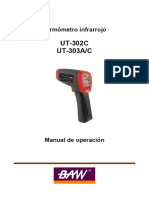 Manual Termómetro IR UT-302C PDF