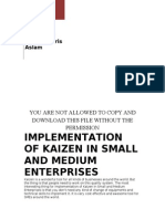 Implementation of Kaizen in SMEs