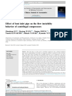 Effect of Bent Inlet Pipe On The Ow Instability Behavior of Centrifugal Compressors