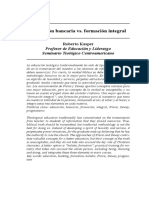 Educación Bancaria vs. Formación Integral: Profesor de Educación y Liderazgo Seminario Teológico Centroamericano