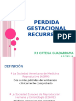 Perdida Gestacional Recurrente-Genetica