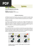 Tipos de Inhibición Catalítica