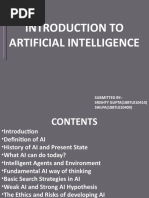 Introduction To Artificial Intelligence: Submitted By:-SRISHTY GUPTA (18BTL010410) SHILPA (18BTL010409)