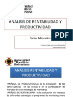 Analisis de Rentabilidad y Productividad