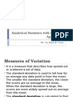 Analytical Statistics With Software Application: Mr. Jay Mark M. Torno