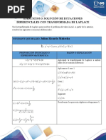 EJERCICIO 3. Solución Ecuaciones Diferenciales Con Transformada de Laplace