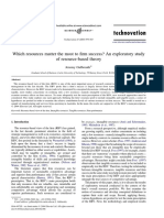 Which Resources Matter The Most To Firm Success? An Exploratory Study of Resource-Based Theory