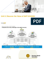 Unit 2: Discover The Value of SAP S/4HANA