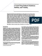 A Rating Scale For Acute Drug-Induced Akathisia: Development, Reliability, and Validity