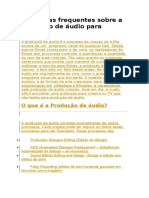 Perguntas Frequentes Sobre A Produção de Áudio para Cinema